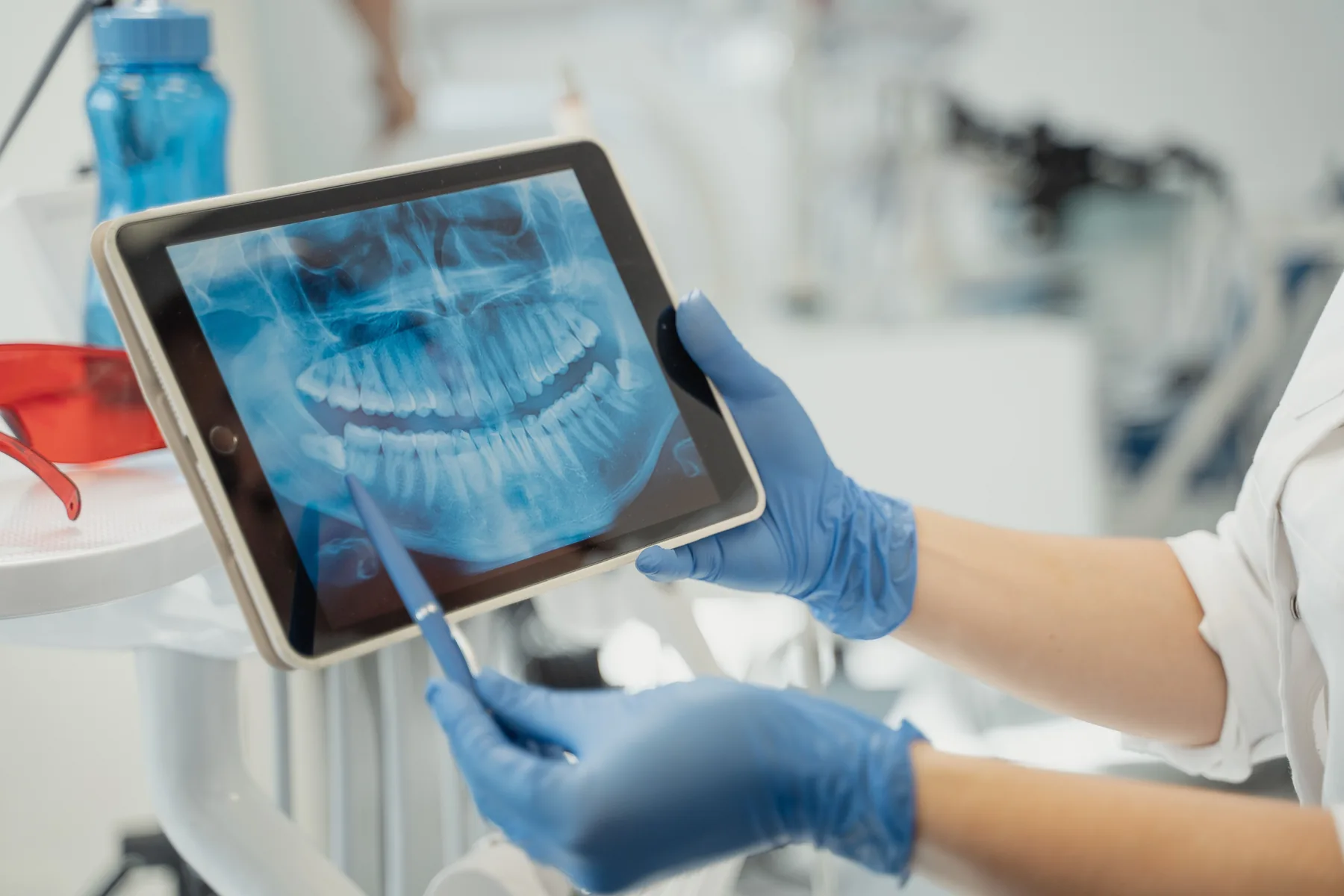 dental inspection closeup